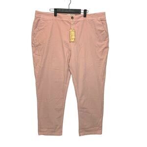 Fat Face Devon Ankle Grazer Chino NWT Women's Size 18 Long Pink Blossom Casual